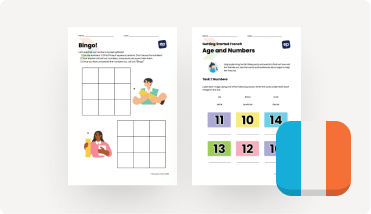 French Worksheets – Age, Numbers & Food Vocabulary
