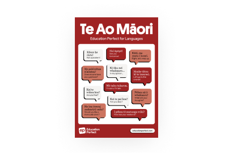Te Ao Māori Phrases Poster
